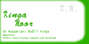 kinga moor business card